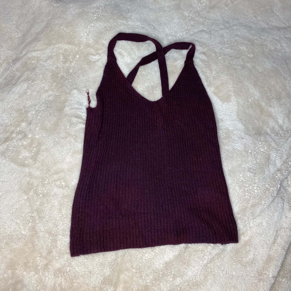 Burgundy Sweater Tank